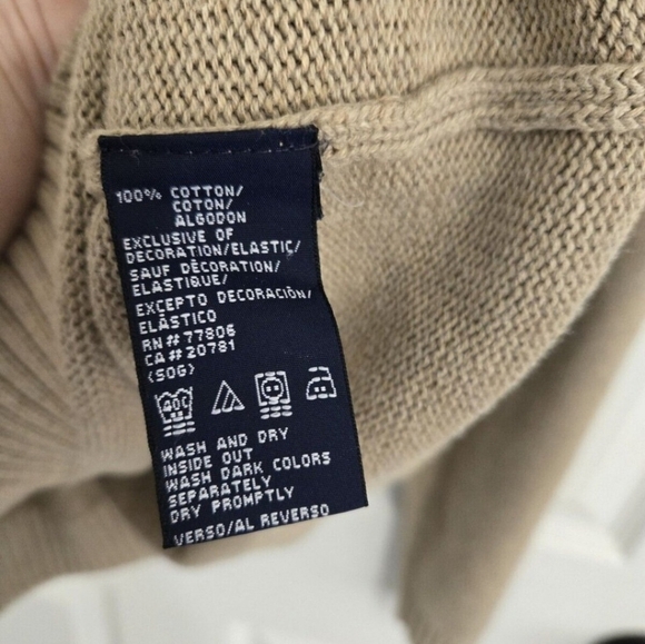 Tommy Hilfiger Knitted Sweater Unisex Size XL Retro 90s Y2K Beige Cotton - Picture 8 of 11